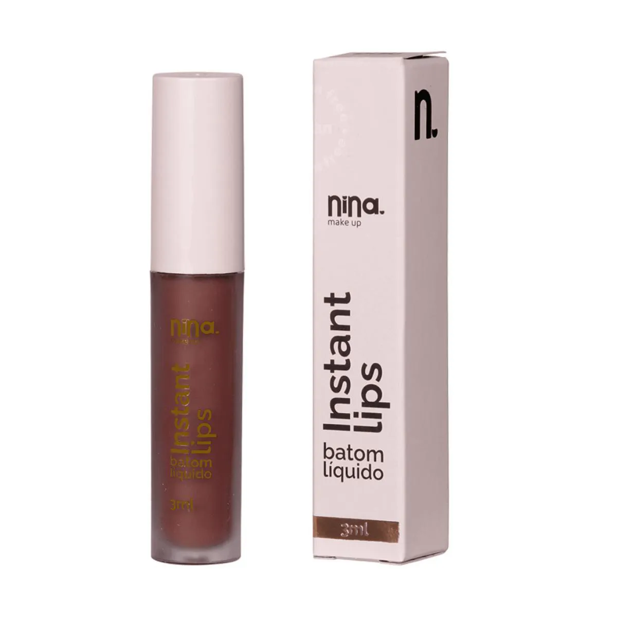 BATOM LíQUIDO INSTANT LIPS - NINA MAKEUP Princípio