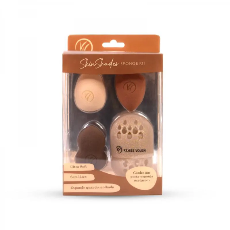KIT DE ESPONJA SKIN SHADES E PORTA ESPONJA - KLASS VOUGH