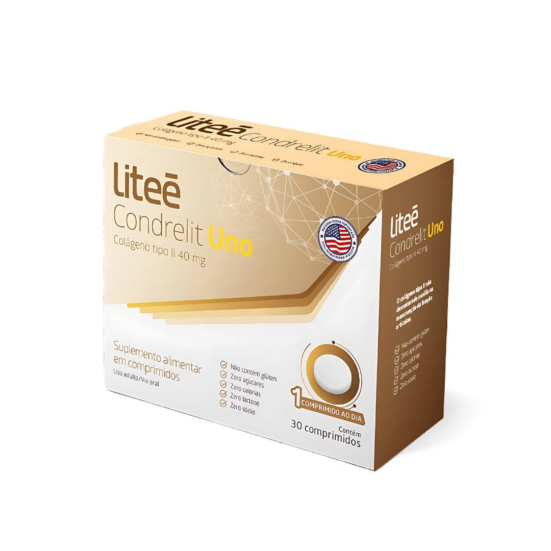 CONDRELIT UNO - COLáGENO NãO HIDROLISADO 40MG  TIPO 2  - LITEE FARMA
