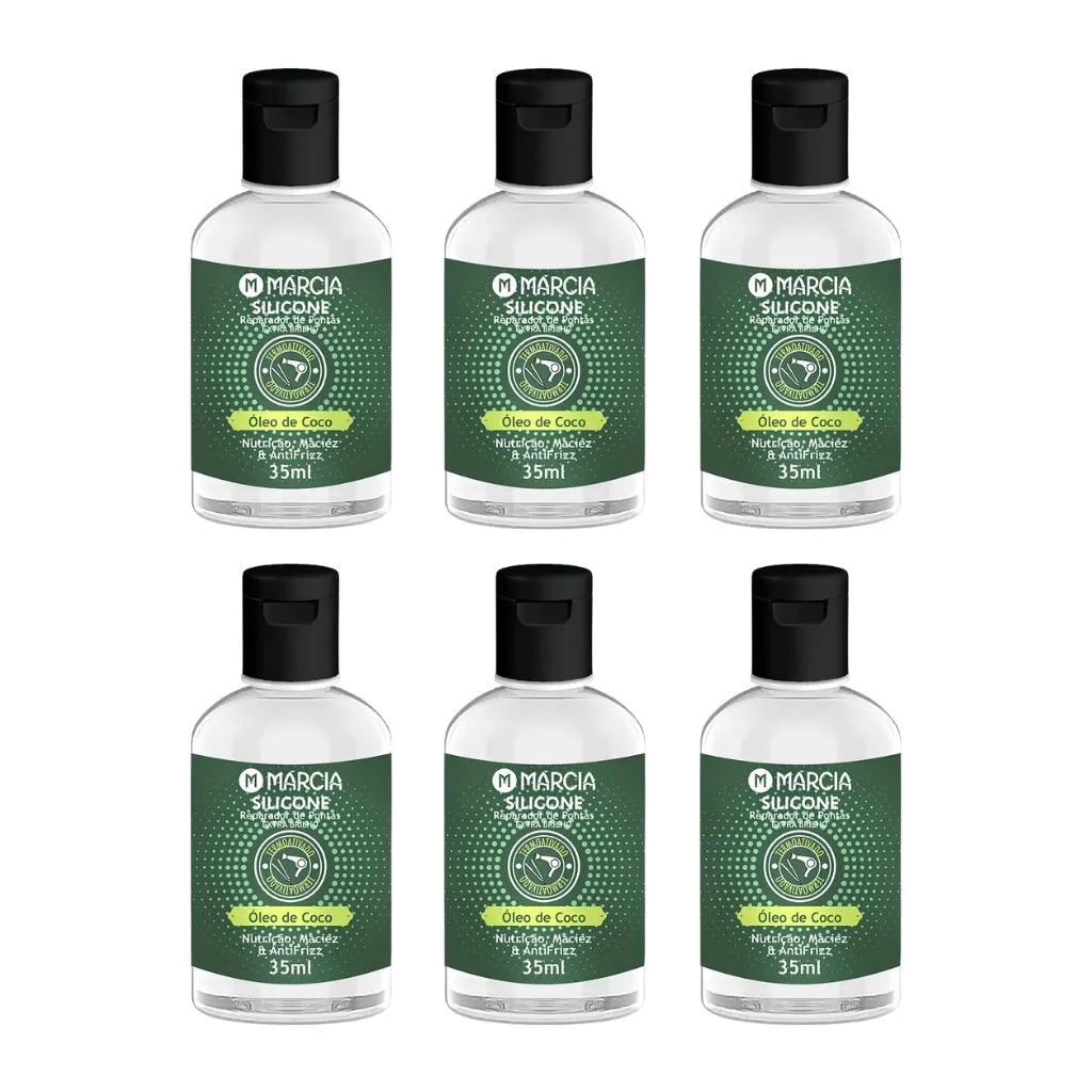 REPARADOR DE PONTAS SILICONE 35ML MARCIA OLEO DE COCO - 6UN