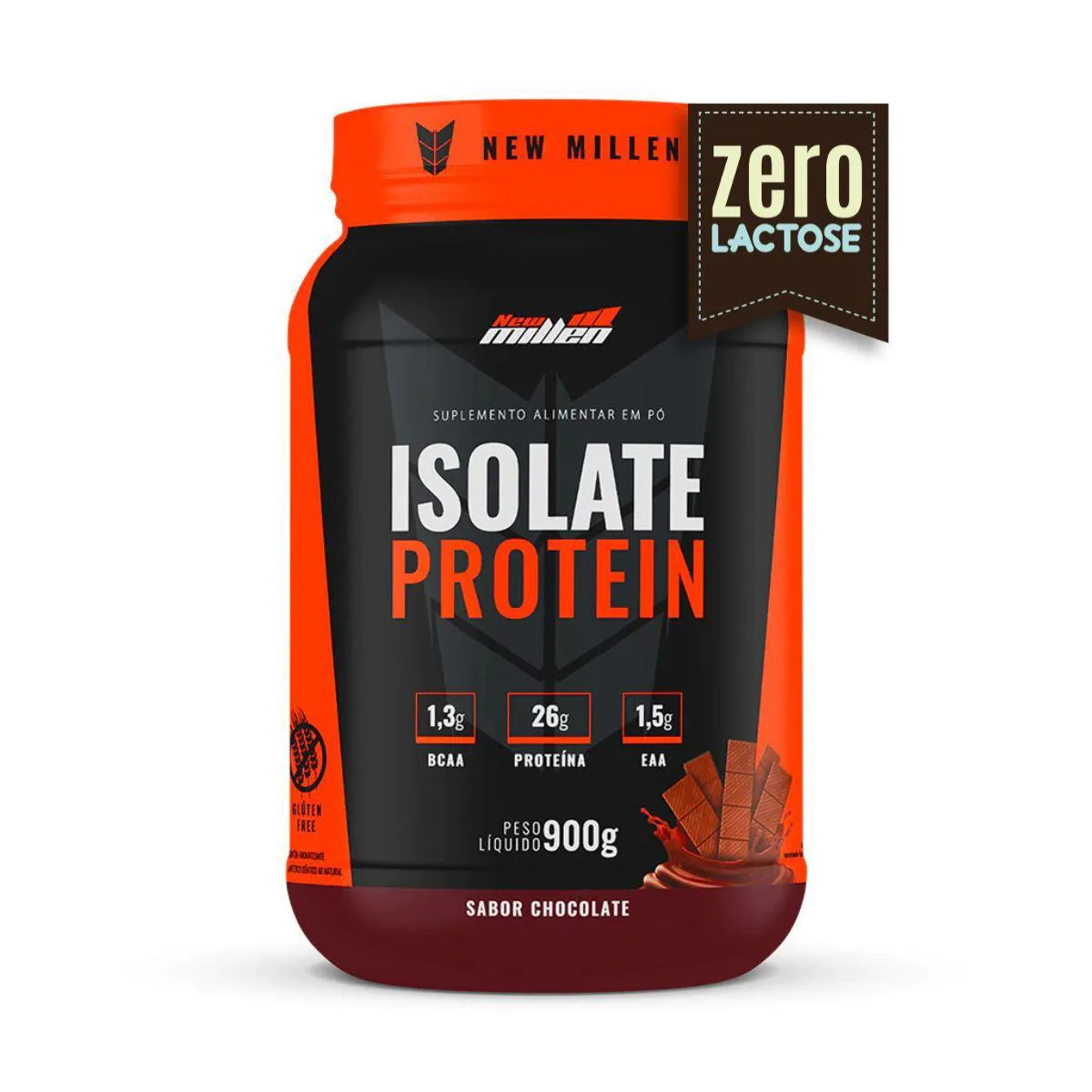 BEEF ISOLATE PROTEIN PROTEíNA DA CARNE NEW MILLEN 900G  Morango