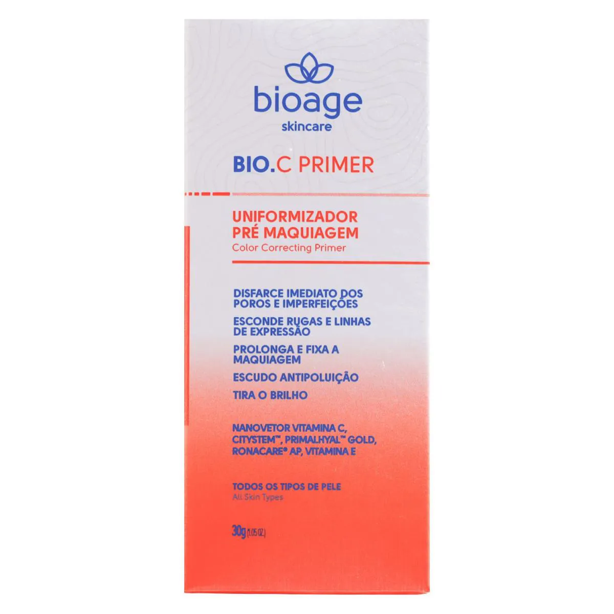 BIOAGE BIO C PRIMER PRé MAQUIAGEM COM VITAMINA C 30G