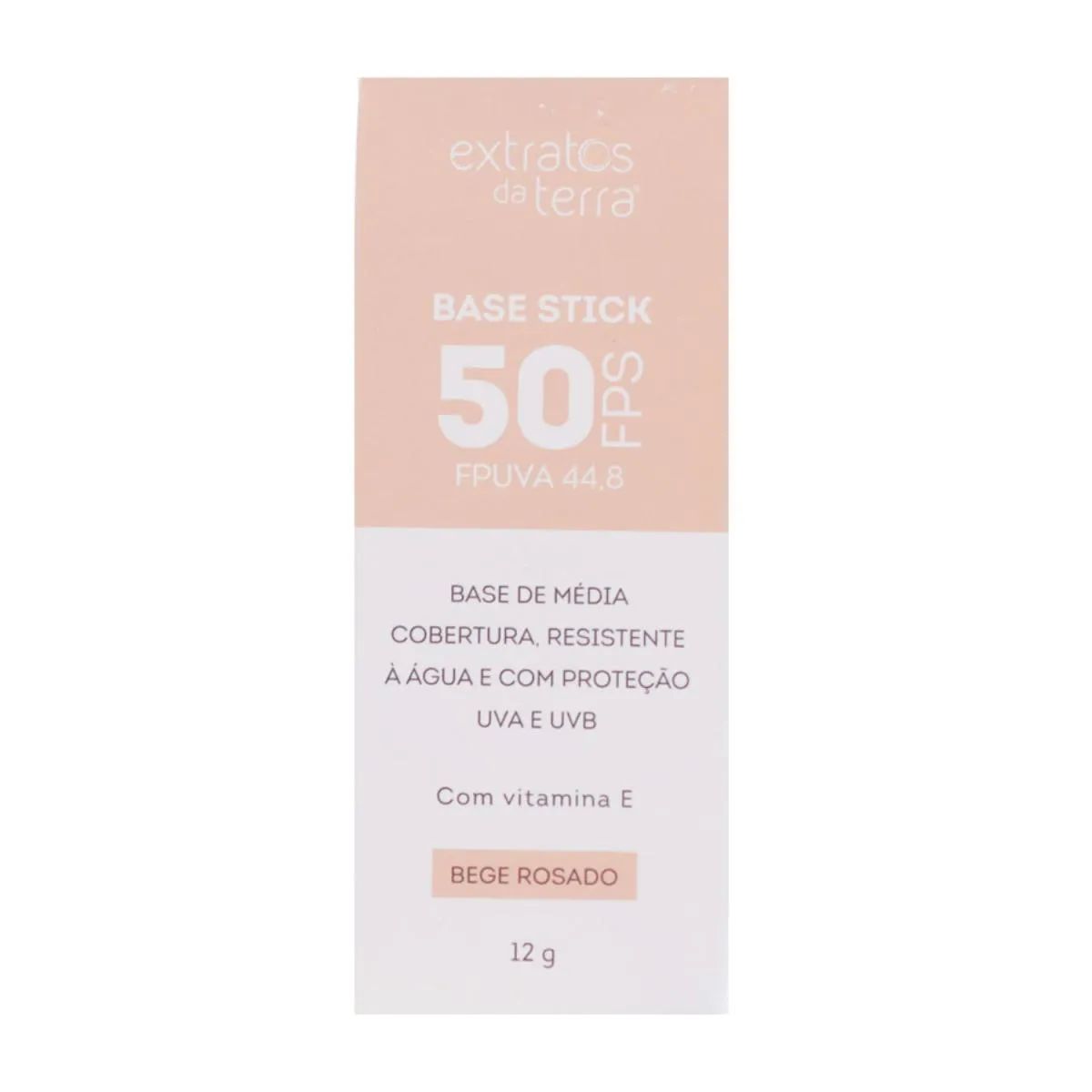 EXTRATOS DA TERRA BASE STICK FPS 50 BEGE ROSADO 12G