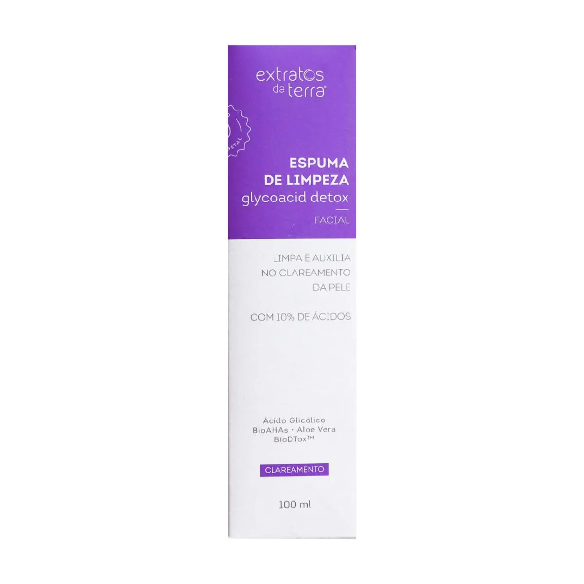 EXTRATOS DA TERRA ESPUMA DE LIMPEZA GLYCOACIDDETOX 100ML