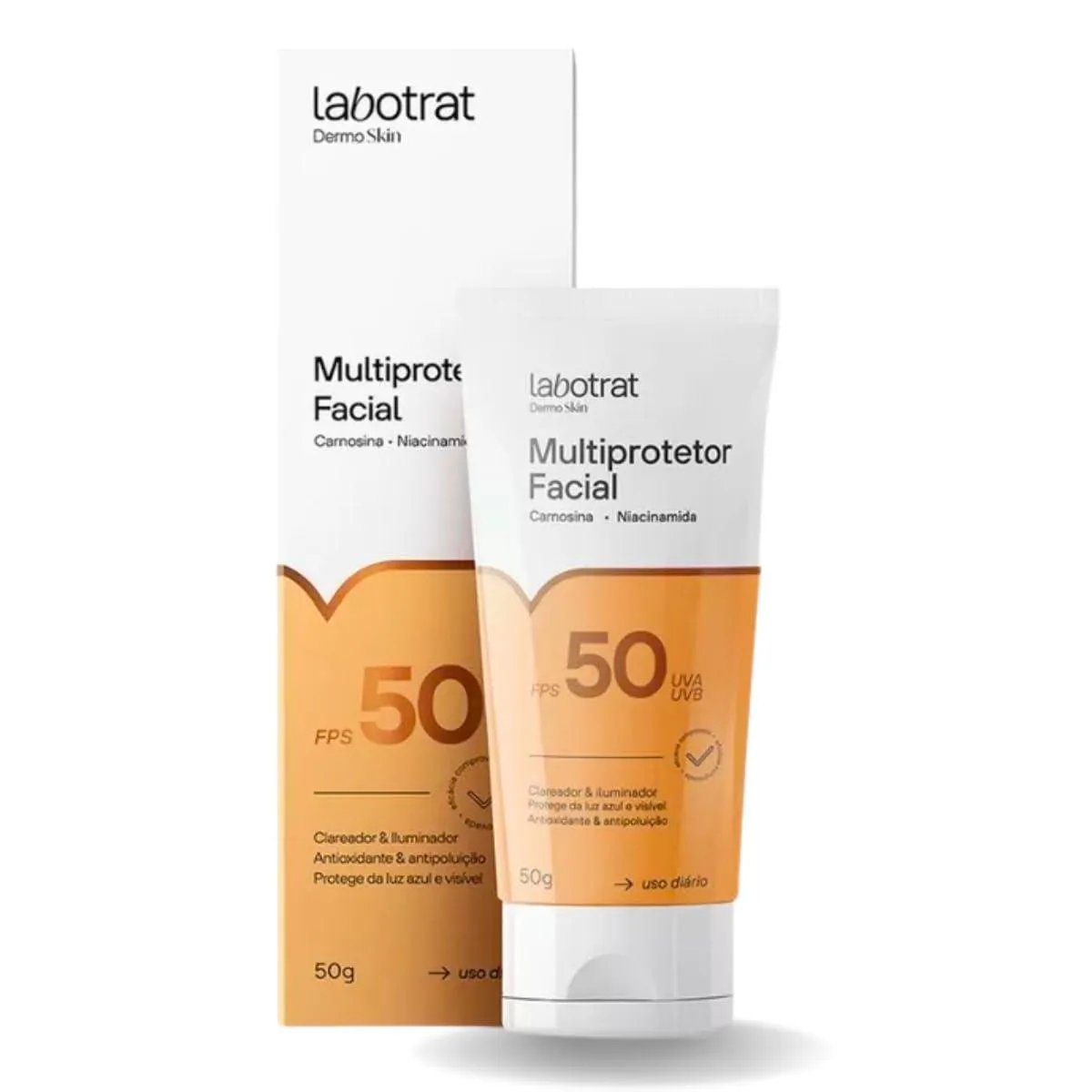 PROTETOR SOLAR MULTIPROTETOR FACIAL FPS 50 LABOTRAT DERMOSKIN