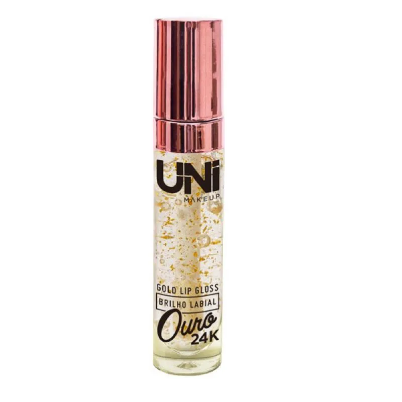 LIP GLOSS GOLD BRILHO LABIAL OURO 24K UNI MAKEUP C01