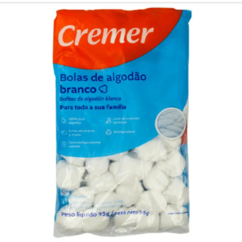 ALGODãO EM BOLAS CREMER 95G CREMER 95G