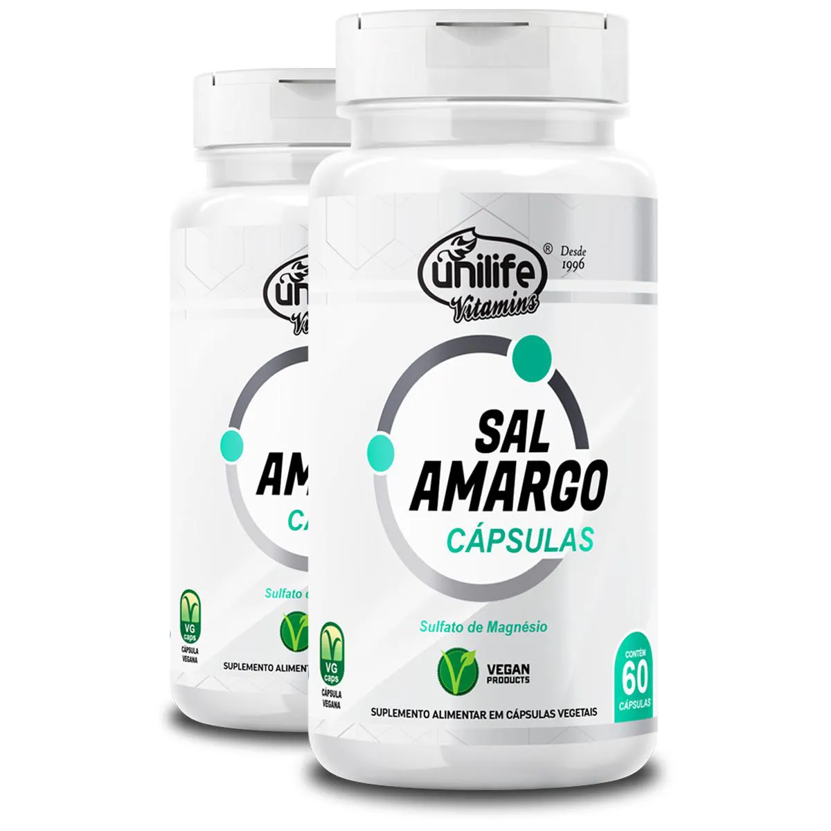 KIT 2 SAL AMARGO UNILIFE 60 CáPSULAS 850MG