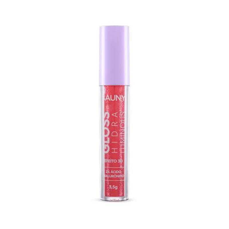 GLOSS HIDRA LUMINOUS 3D - PEACH GLOW - BAUNY COSMéTICOS