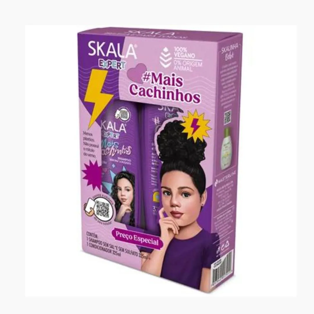 KIT SHAMPOO E CONDICIONADOR SKALA #MAISCACHINHOS KIDS 325ML