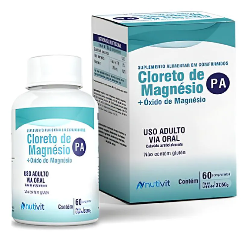 CLORETO DE MAGNéSIO P.A. 60 COMPRIMIDOS - NUTIVIT