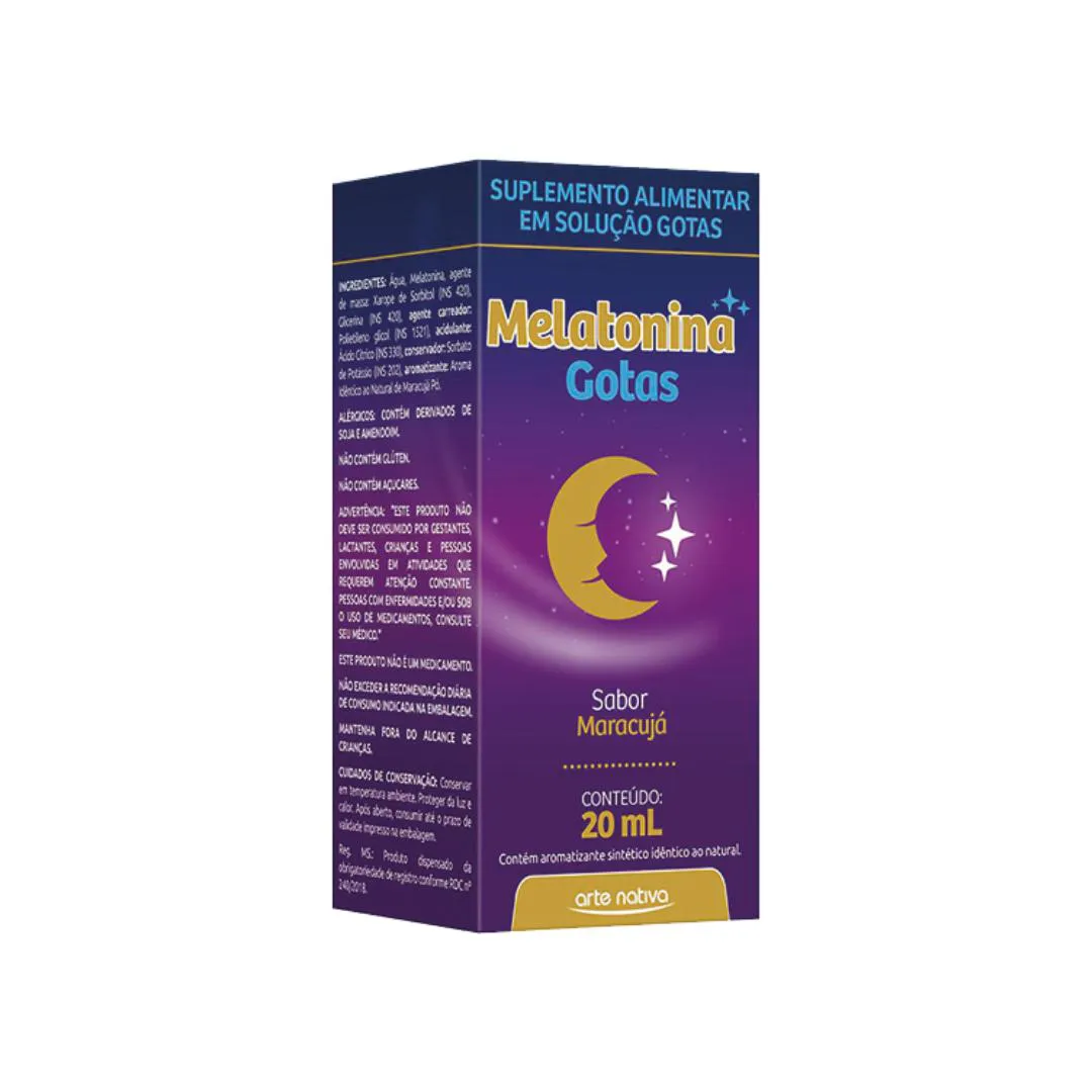 MELATONINA SABOR MARACUJá EM GOTAS 20ML ARTE NATIVA
