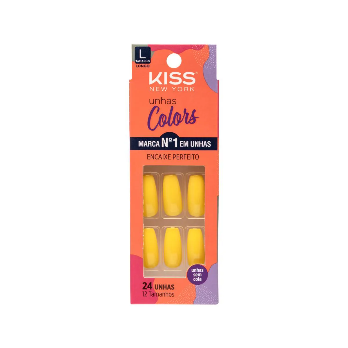 UNHAS POSTIçAS COLOR BAILARINA CANáRIO AMARELO  - KISS NEW YORK