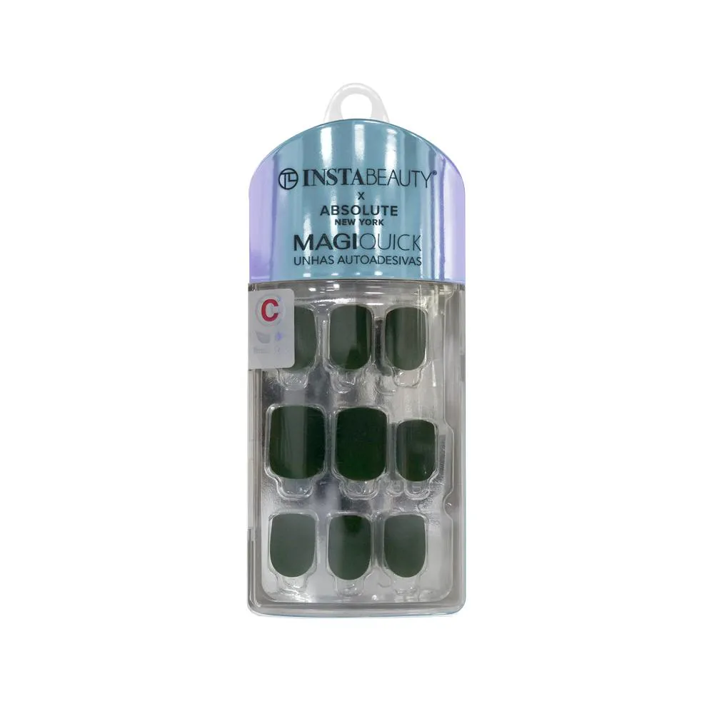 UNHAS AUTOADESIVAS CURTA AMAZON GREEN - ABSOLUTE NEW YORK X INSTABEAUTY