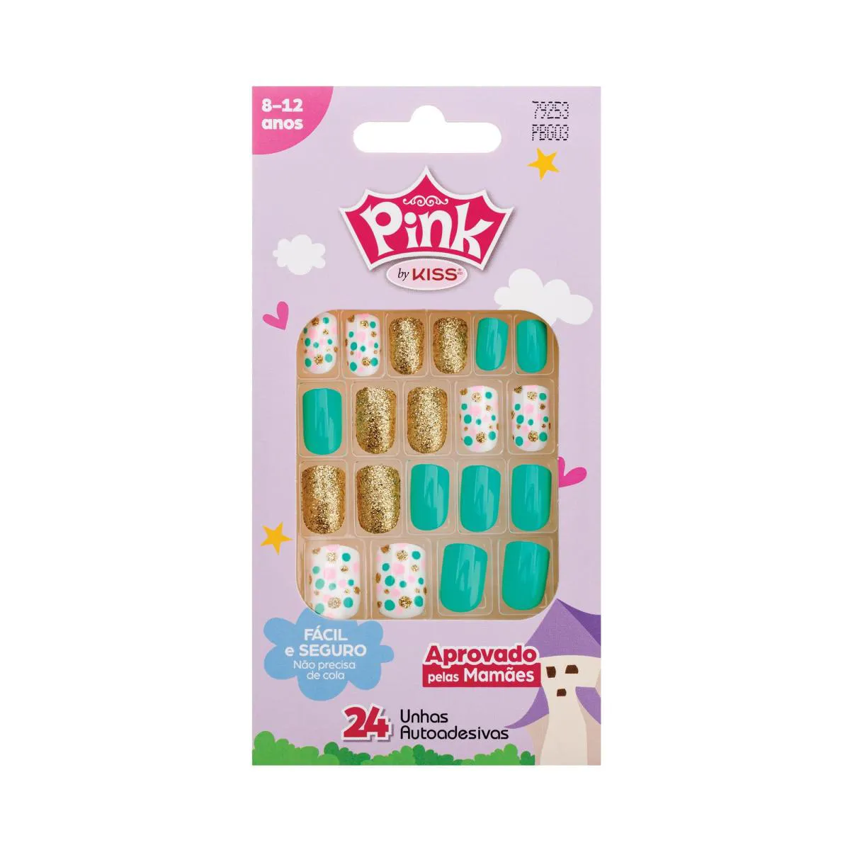 UNHAS KISS NEW YORK PINK INFANTIL - SWEETNESS