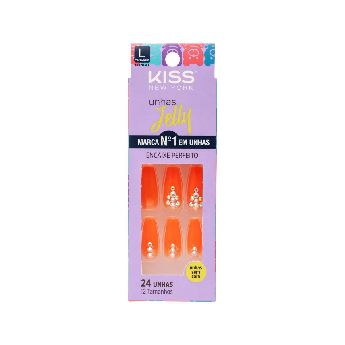 UNHAS POSTIçAS JELLY BAILARINA CORAL SEREIA  - KISS NEW YORK