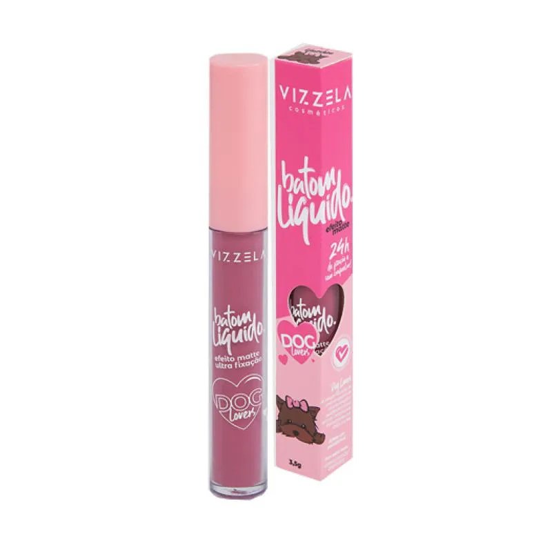 BATOM LíQUIDO MATTE DOG LOVERS - COR 05 YORKSHIRE - VIZZELA