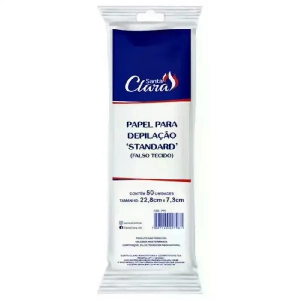 PAPEL PARA DEPILAçãO FALSO TECIDO STANDARD SANTA CLARA