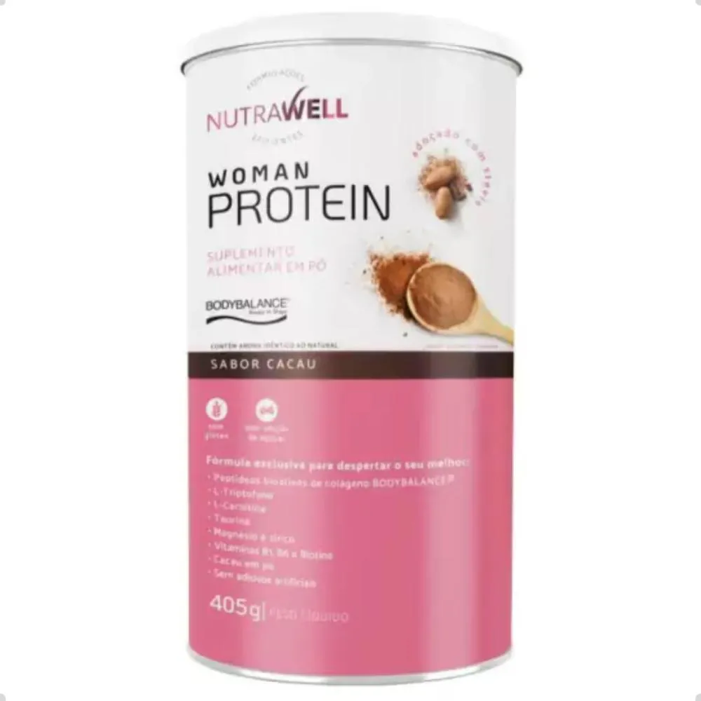 WOMAN PROTEIN COLLAGEN BODY BALANCE 405G NUTRAWELL Cacau
