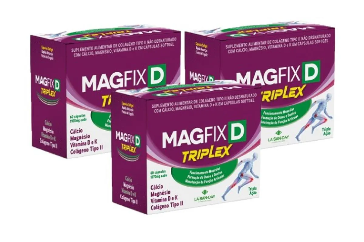 KIT 3X MAGFIX TRIPLEX 1970MG COM 60 CáPSULAS - LA SAN DAY
