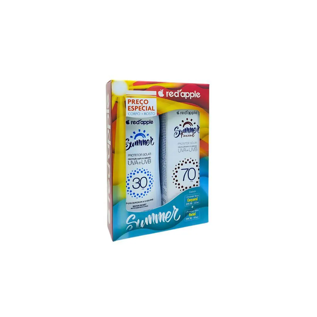 KIT PROT SUMMER CORPORAL 30 FPS + FACIAL 70 FPS - RED APPLE
