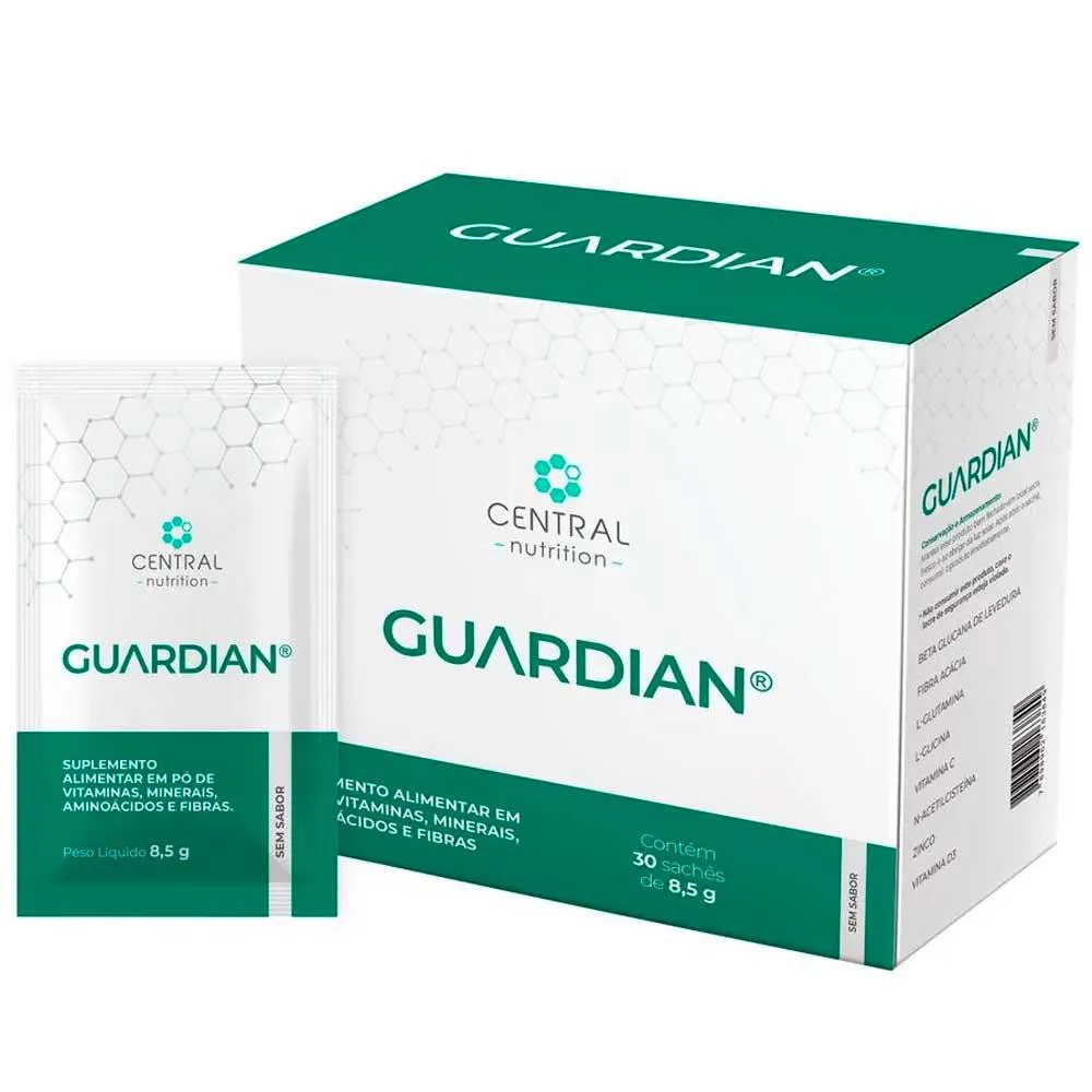 GUARDIAN - VITAMINAS + MINERAIS E FIBRAS - 30 SACHES - SEM SABOR - CENTRAL NUTRITION