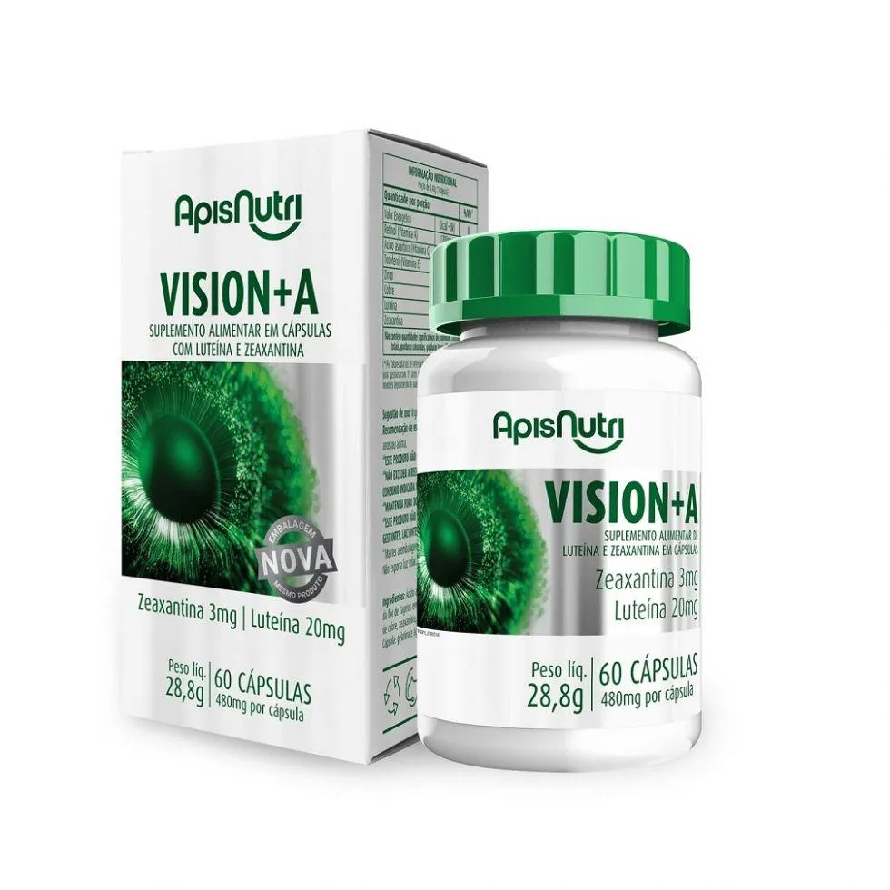VISION + A LUTEíNA 20MG - ZEAXANTINA 3MG (60 CAPS) - PADRãO: ÚNICO