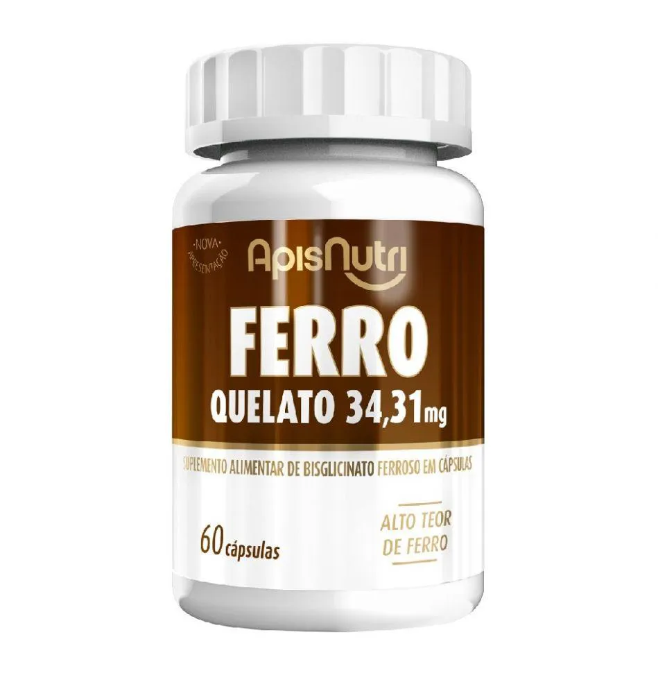 FERRO QUELATO 34,31MG (60 CAPS) - PADRãO: ÚNICO