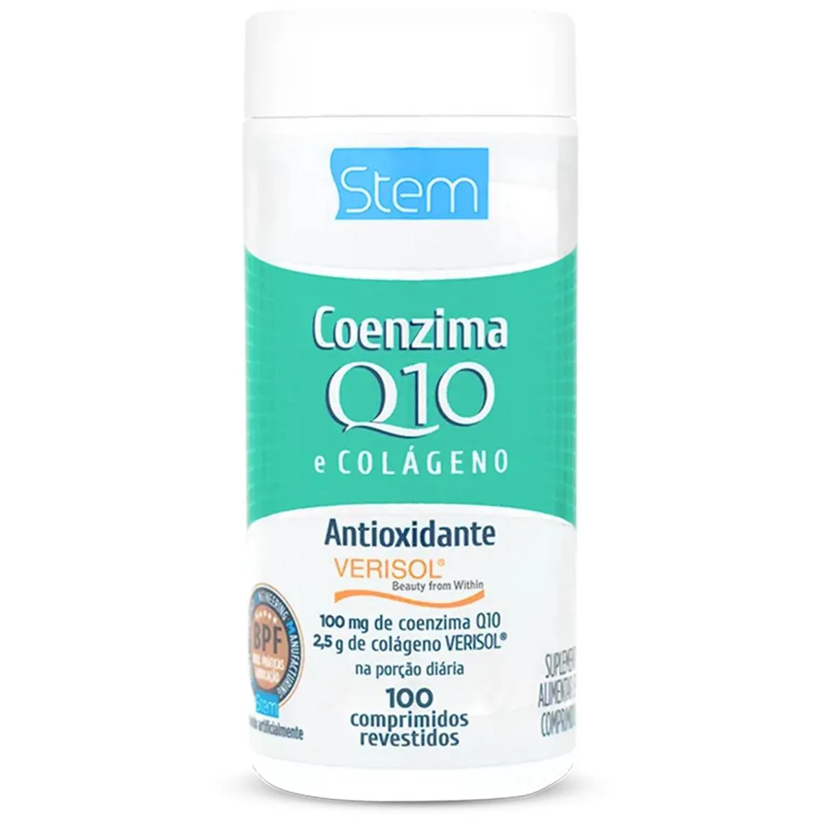 COLáGENO HIDROLISADO COM COQ10 STEM 100 COMPRIMIDOS
