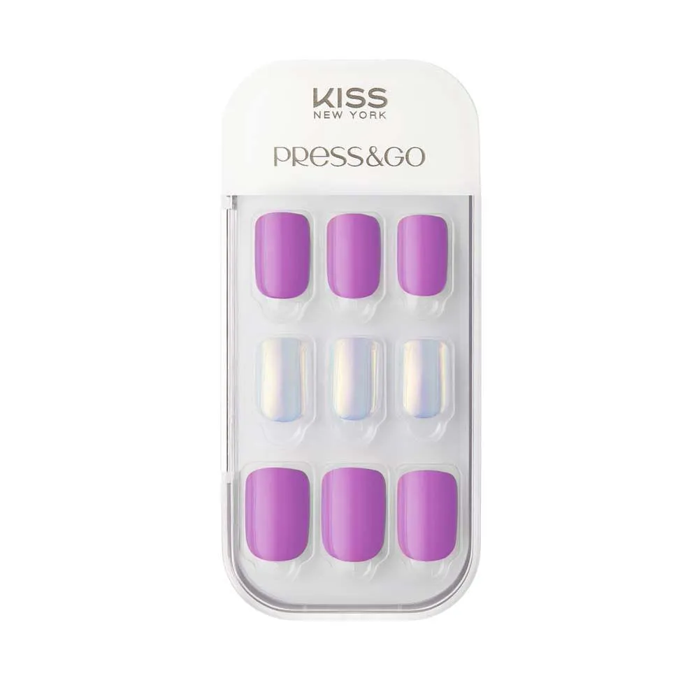 UNHA POSTIçA AUTOCOLANTE PRESS&GO COOL PURPLE - KISS NEW YORK