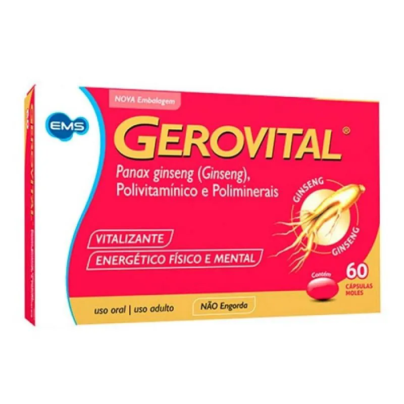 SUPLEMENTO ALIMENTAR GEROVITAL 60CPS – EMS