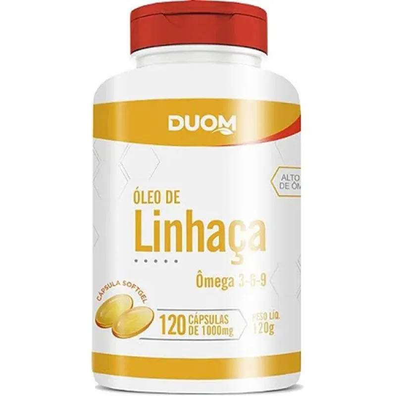OLEO DE LINHACA 1000MG 120CAPS DUOM