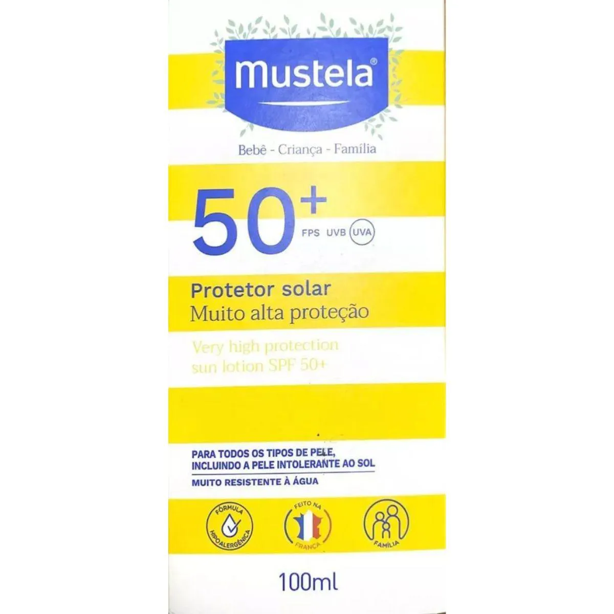 PROTETOR SOLAR INFANTIL MUSTELA FPS50 100ML