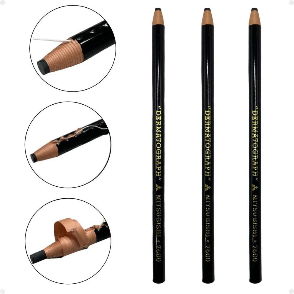 KIT MITSUBISHI: 3 LáPIS DERMATOGRAFICO PRETO 7600
