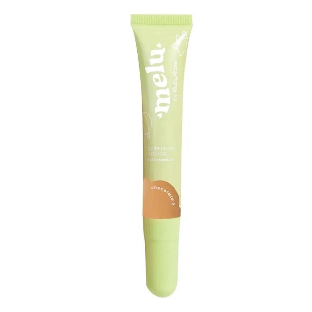 CORRETIVO LíQUIDO MELU BY RUBY ROSE ALTA COBERTURA CHOCOLATE 5 HB-8105 11ML