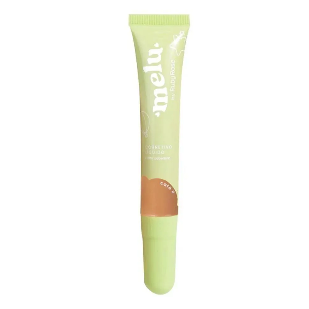 CORRETIVO LíQUIDO MELU BY RUBY ROSE ALTA COBERTURA CAFé 6 HB-8105 11ML
