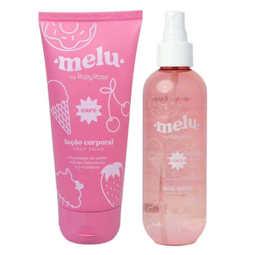 LOçãO CORPORAL + BODY SPLASH MELU BY RUBY ROSE CARE FRUIT SALAD 200ML
