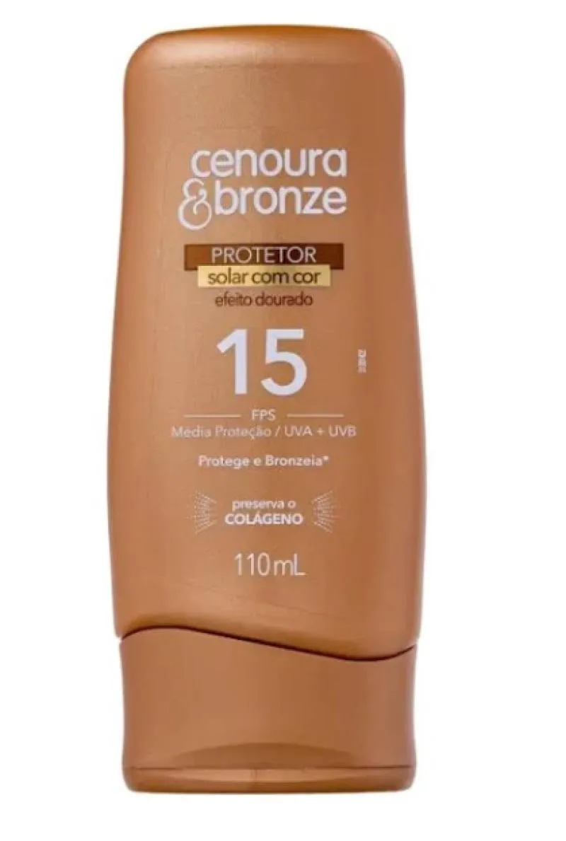 PROTETOR SOLAR CENOURA & BRONZE FPS15 COM COR 110ML