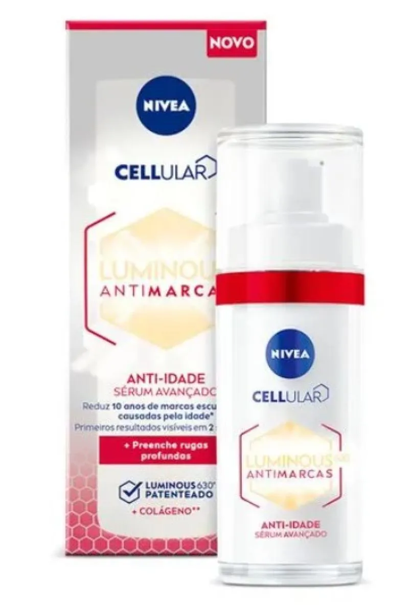 SéRUM NIVEA LUMINOUS ANTIMARCAS ANTI IDADE AVANçADO 30ML