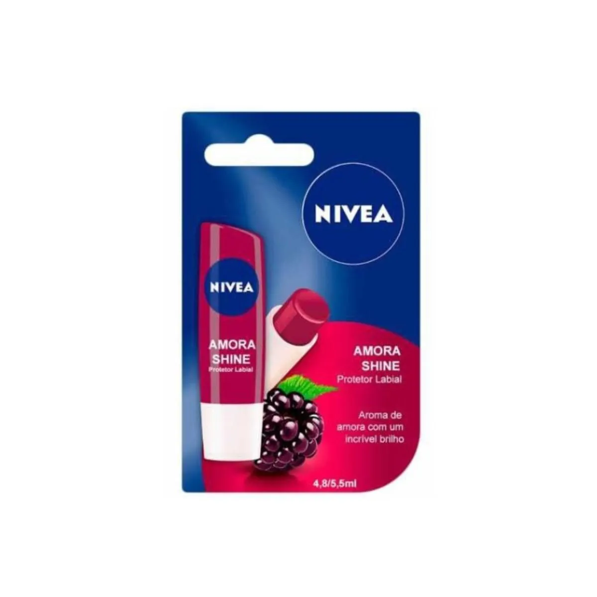 PROTETOR LABIAL NIVEA - COM COR - AMORA SHINE - 4,8G