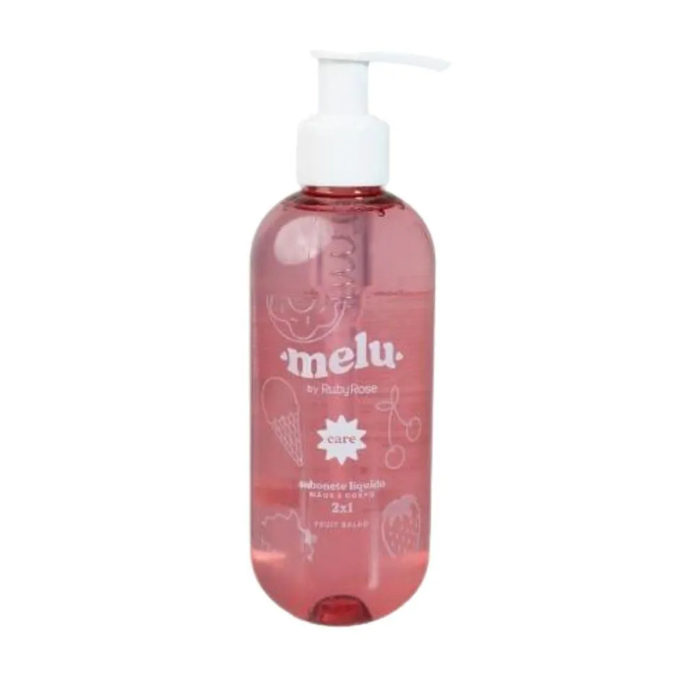 SABONETE LíQUIDO MELU BY RUBY ROSE CARE FRUIT SALAD 2X1 250ML