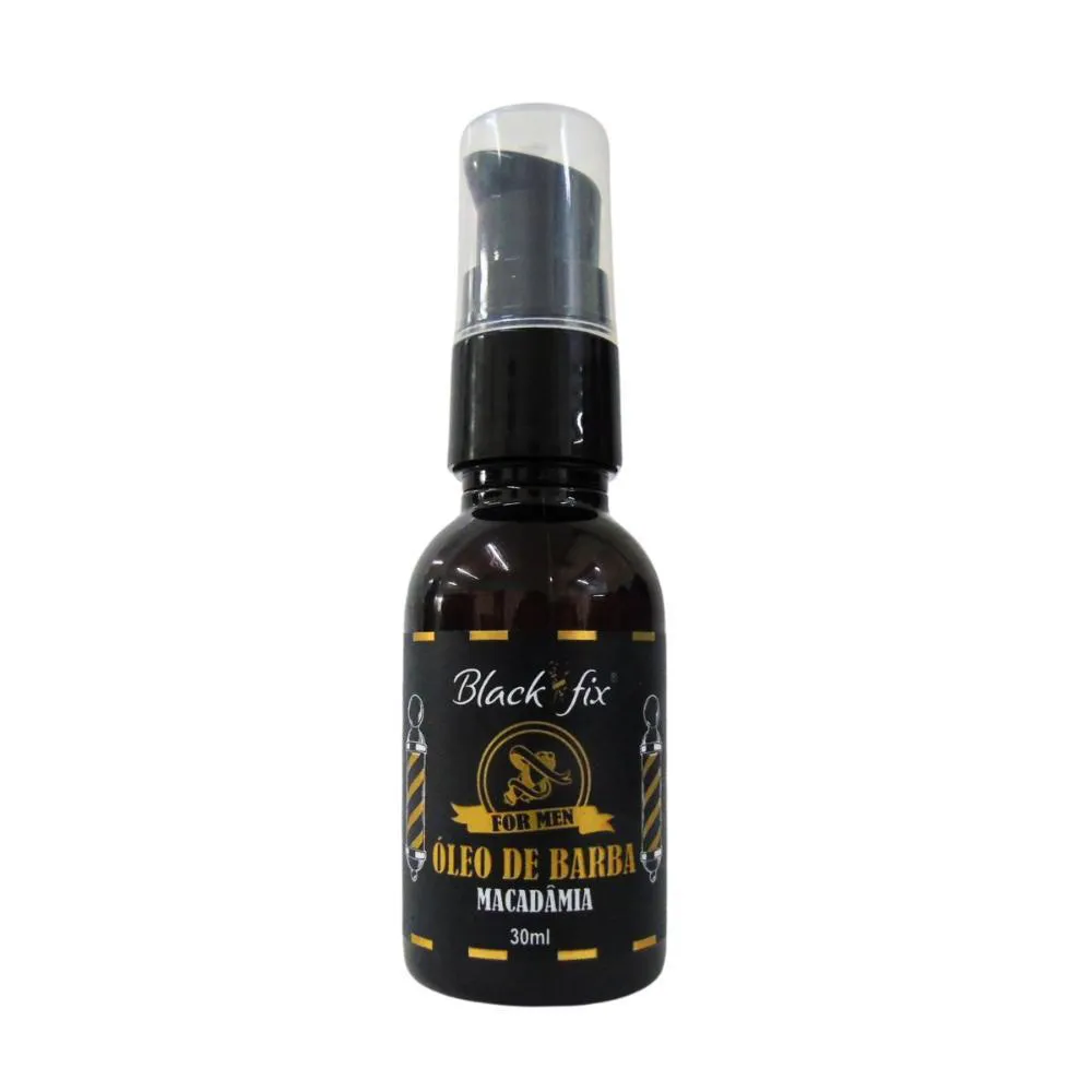 ÓLEO PARA BARBA BLACK FIX FOR MEN MACADâMIA 30ML
