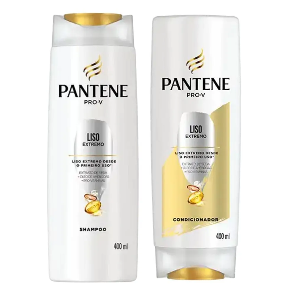 SHAMPOO + CONDICIONADOR PANTENE PRO-V LISO EXTREMO 400ML