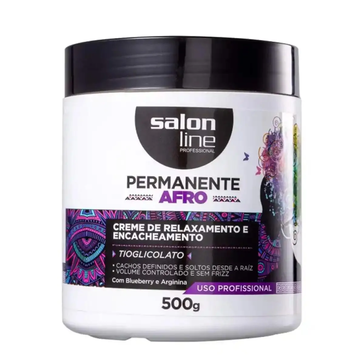 CREME DE RELAXAMENTO PERMANENTE AFRO SALON LINE 500G
