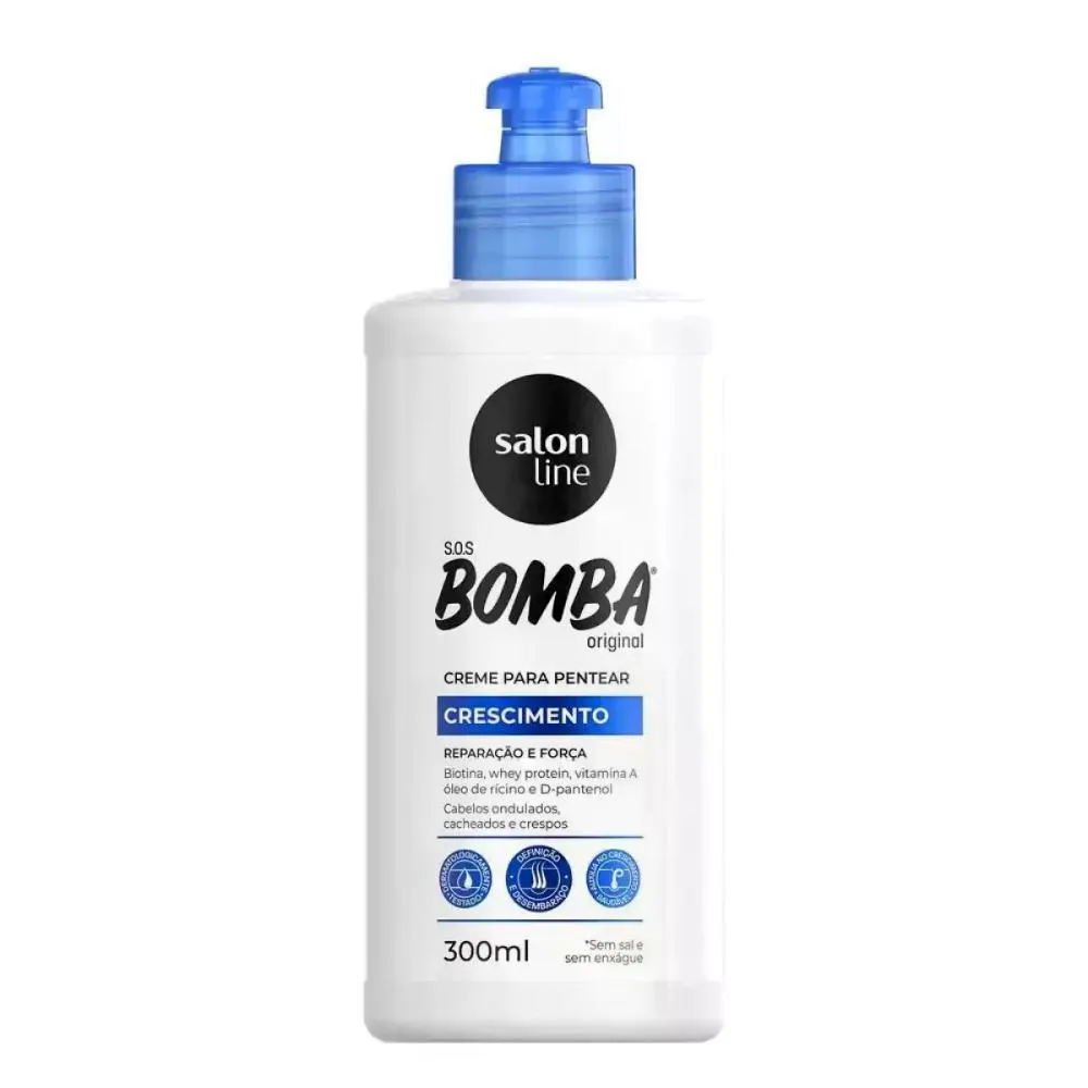 CREME PARA PENTEAR SOS BOMBA ORIGINAL SALON LINE 300ML