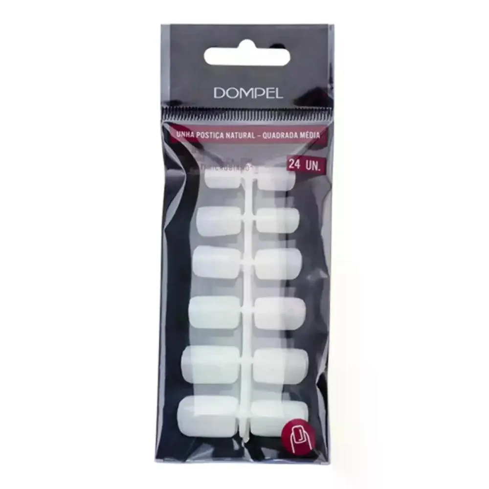 UNHAS POSTIçAS NATURAIS QUADRADA MéDIAS DOMPEL REF 797-S
