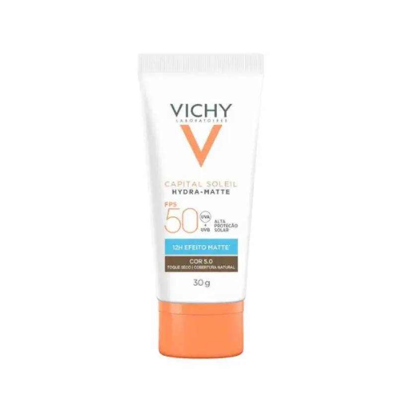 PROTETOR SOLAR FACIAL VICHY HYDRA-MATTE FPS 50 COR 5.0 C/30G - VICHY