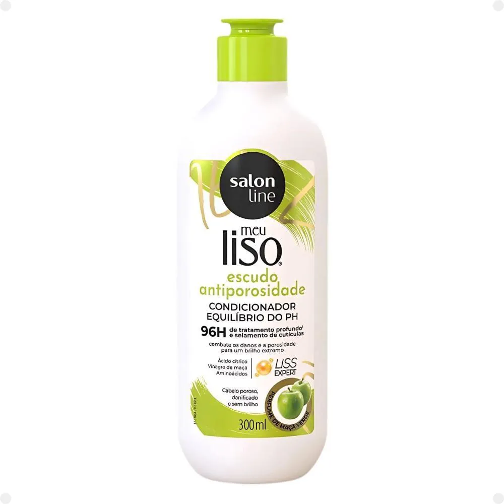 CONDICIONADOR SALON LINE MEU LISO ESCUDO ANTIPOROSIDADE 300ML