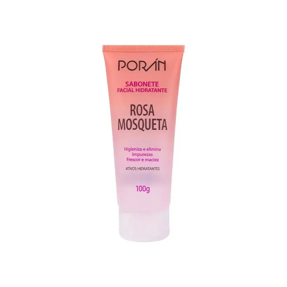 SABONETE FACIAL HIDRATANTE ROSA MOSQUETA PORAN 100G