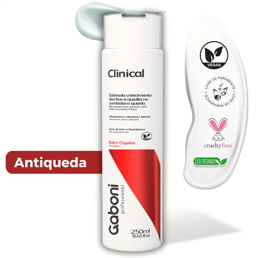 BALM CAPILAR COMBATE A QUEDA E AUXíLIO NO CRESCIMENTO CLINICAL 250ML GABONI
